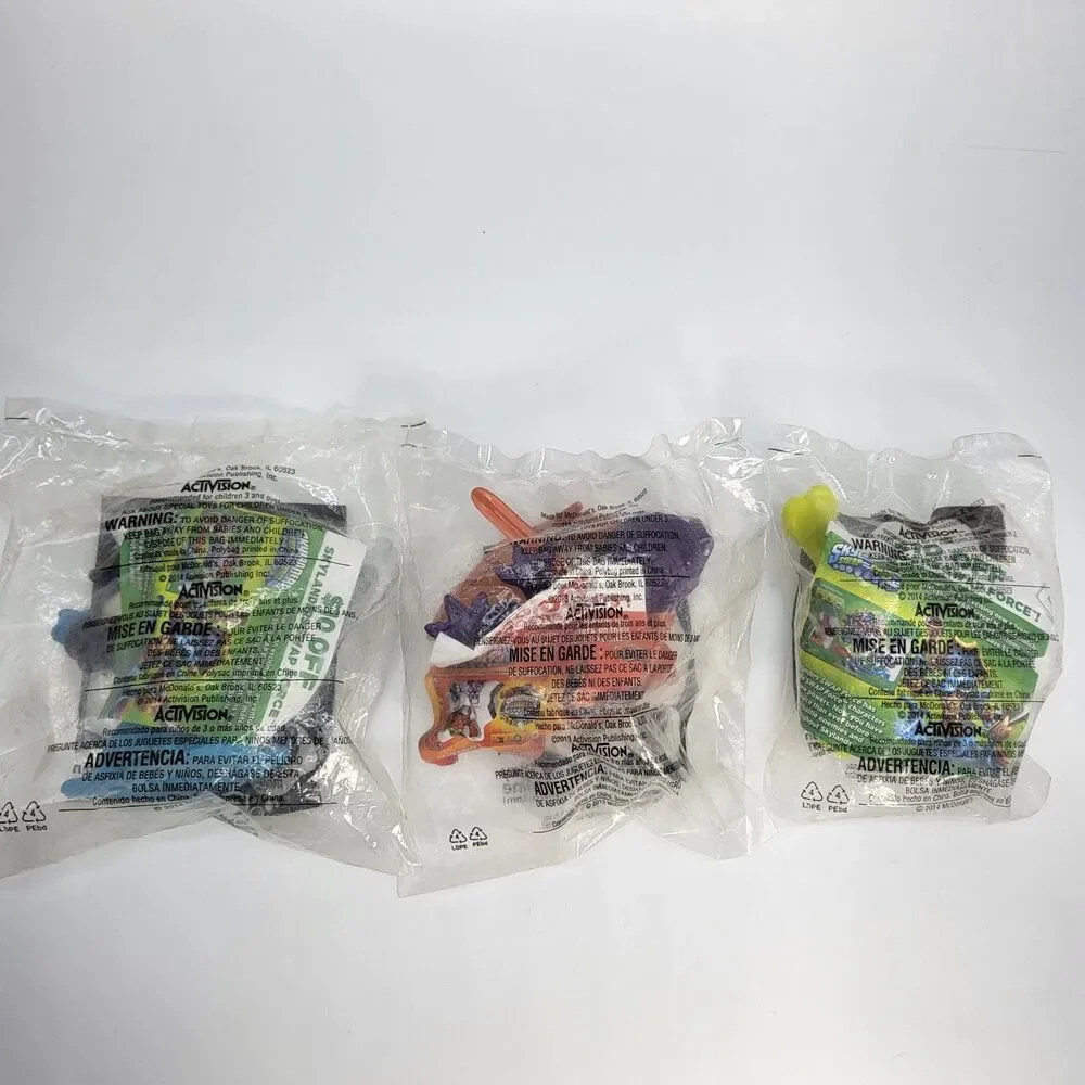 Lot Of 3 Skylanders McDonald’s Happy Meal Toys 2013 2014 Spyro Chompy Buckler